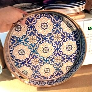 Vintage Blue and White Decorative  Tray